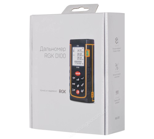 Лазерный дальномер RGK D100 (с поверкой) Лазерный дальномер RGK D100 (с поверкой)