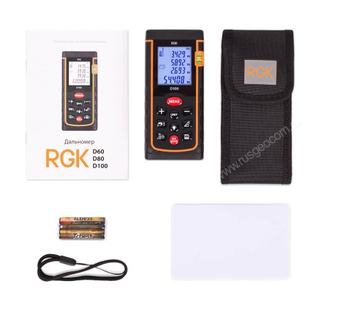 Лазерный дальномер RGK D100 (с поверкой) Лазерный дальномер RGK D100 (с поверкой)