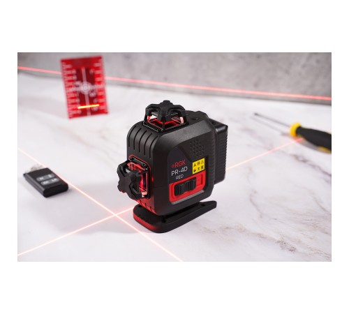 Лазерный уровень RGK PR-4D Red с красным лучом Лазерный уровень RGK PR-4D Red с красным лучом