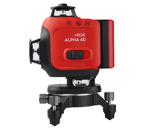 Лазерный уровень RGK ALPHA 4D с калибровкой с зелёным лучом Лазерный уровень RGK ALPHA 4D с калибровкой с зелёным лучом