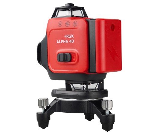 Лазерный уровень RGK ALPHA 4D с калибровкой с зелёным лучом Лазерный уровень RGK ALPHA 4D с калибровкой с зелёным лучом