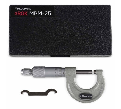 Микрометр RGK MPM-25 с калибровкой Микрометр RGK MPM-25 с калибровкой