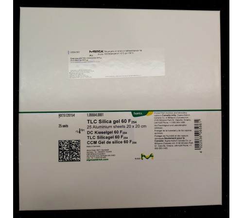 Пластины TCX, 20x20 см, силикагель 60, УФ 254, на алюминии Пластины TCX, 20x20 см, силикагель 60, УФ 254, на алюминии