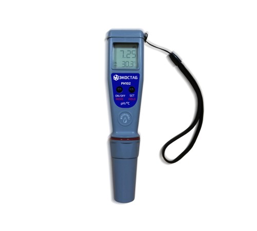 PH102 ЭКОСТАБ Карманный влагозащищенный pH-метр PH102 ЭКОСТАБ Карманный влагозащищенный pH-метр
