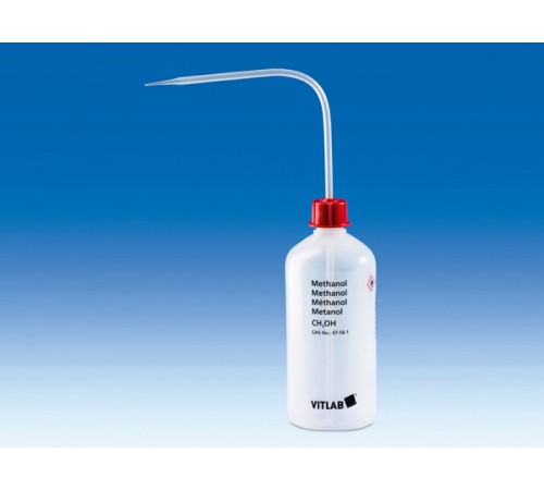 Промывалка VITLAB безопасная, 250 мл, узкое горло, маркировка "Isopropanol", PE-LD, с винтовой крышкой из PP Промывалка VITLAB безопасная, 250 мл, узкое горло, маркировка "Isopropanol", PE-LD, с винтовой крышкой из PP