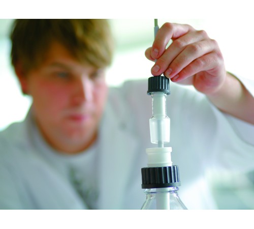 Пробка-держатель Bohlender для перемешивающих элементов, PTFE, PPS, стекло, NS 29/32, для вала 8 мм (Артикул C 425-08 ) Пробка-держатель Bohlender для перемешивающих элементов, PTFE, PPS, стекло, NS 29/32, для вала 8 мм (Артикул C 425-08 )