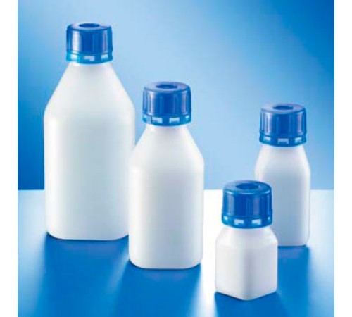 Бутыль Kautex узкогорлая "SafeGrip" 500 мл, HDPE, квадратная, Ø 32 мм, естественный цвет, без крышки Бутыль Kautex узкогорлая "SafeGrip" 500 мл, HDPE, квадратная, Ø 32 мм, естественный цвет, без крышки