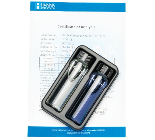 HI 775-11 Набор для проверки калибровки пресноводного прибора Alkalinity Checker® HC HI 775-11 Набор для проверки калибровки пресноводного прибора Alkalinity Checker® HC
